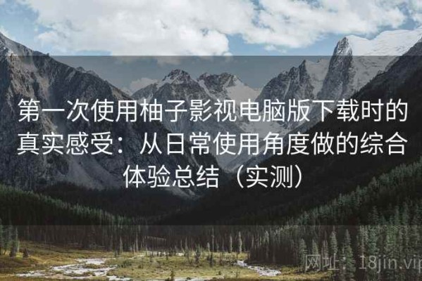 第一次使用柚子影视电脑版下载时的真实感受：从日常使用角度做的综合体验总结（实测）