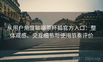 从用户角度聊聊茶杯狐官方入口：整体观感、交互细节与使用节奏评价