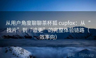 从用户角度聊聊茶杯狐 cupfox：从“找片”到“追更”的完整体验链路（效率向）