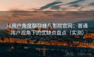 从用户角度聊聊蜂鸟影院官网：普通用户视角下的优缺点盘点（实测）