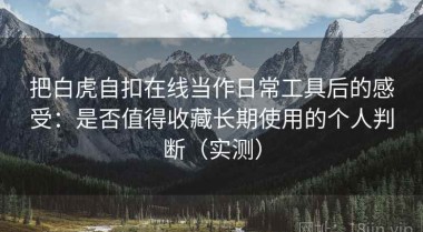 把白虎自扣在线当作日常工具后的感受：是否值得收藏长期使用的个人判断（实测）