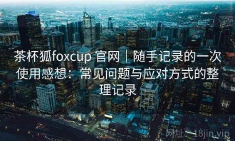 茶杯狐foxcup 官网｜随手记录的一次使用感想：常见问题与应对方式的整理记录