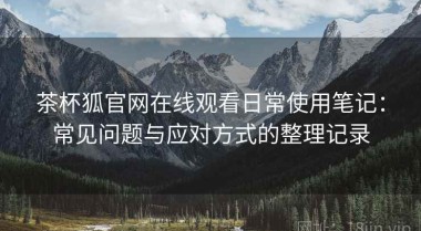 茶杯狐官网在线观看日常使用笔记：常见问题与应对方式的整理记录