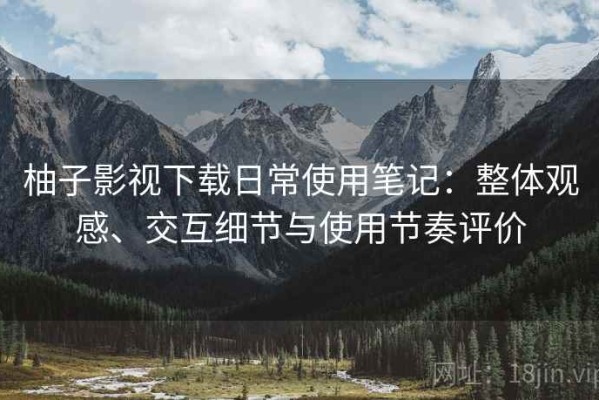 柚子影视下载日常使用笔记：整体观感、交互细节与使用节奏评价