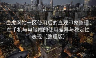 白虎网站一区使用后的直观印象整理：在手机与电脑端的使用差异与稳定性表现（整理版）