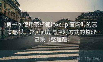 第一次使用茶杯狐foxcup 官网时的真实感受：常见问题与应对方式的整理记录（整理版）