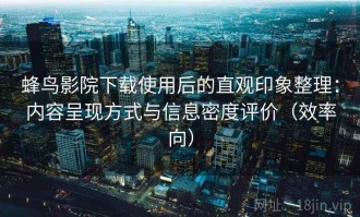 蜂鸟影院下载使用后的直观印象整理：内容呈现方式与信息密度评价（效率向）