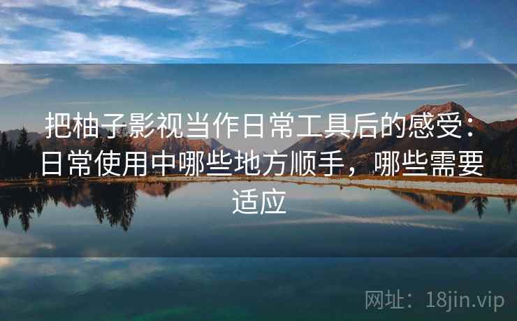 把柚子影视当作日常工具后的感受：日常使用中哪些地方顺手，哪些需要适应